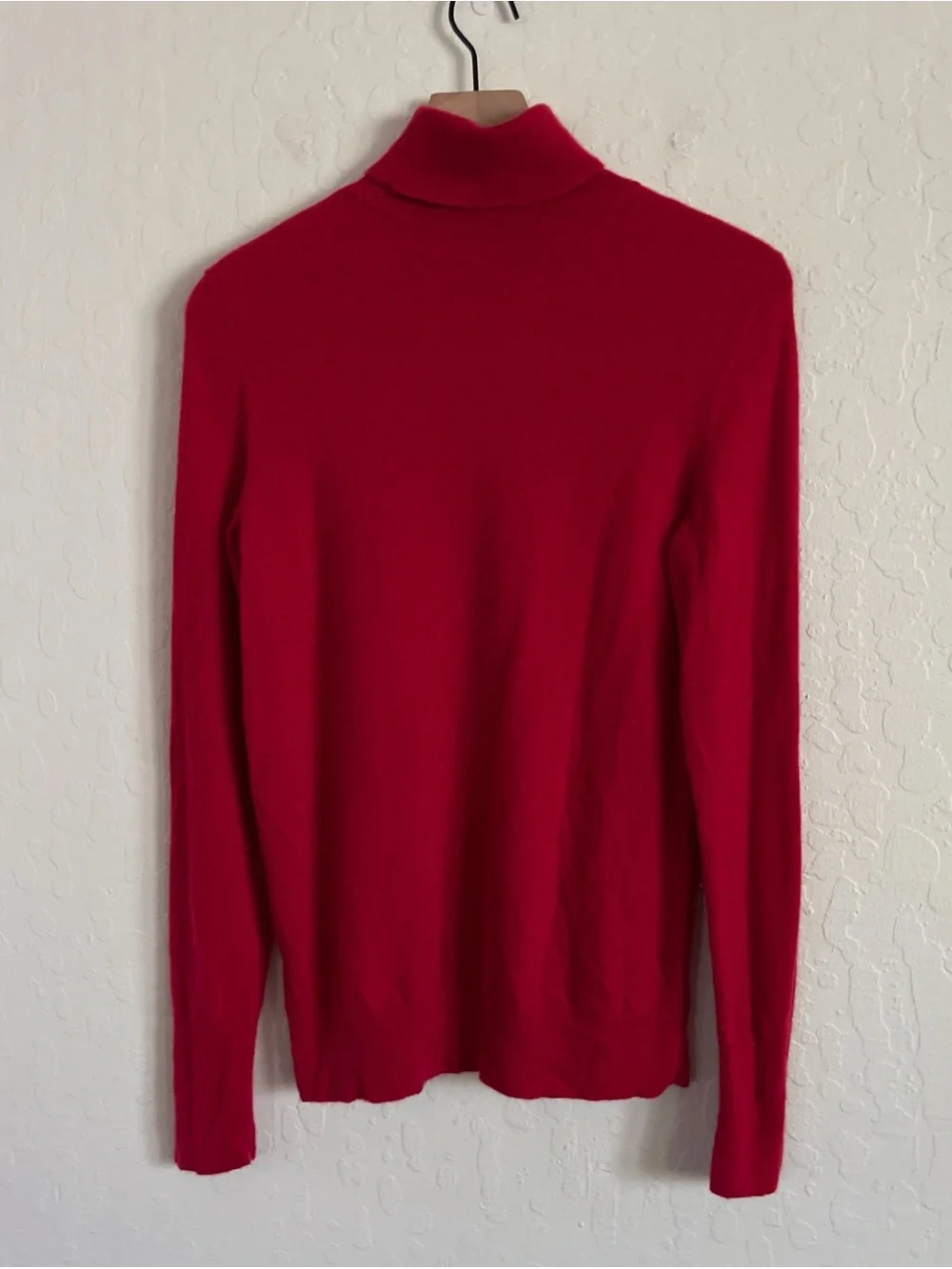 Apt. 9 100% Cashmere Long Sleeve Turtleneck Sweater Medium Red Classic Preppy